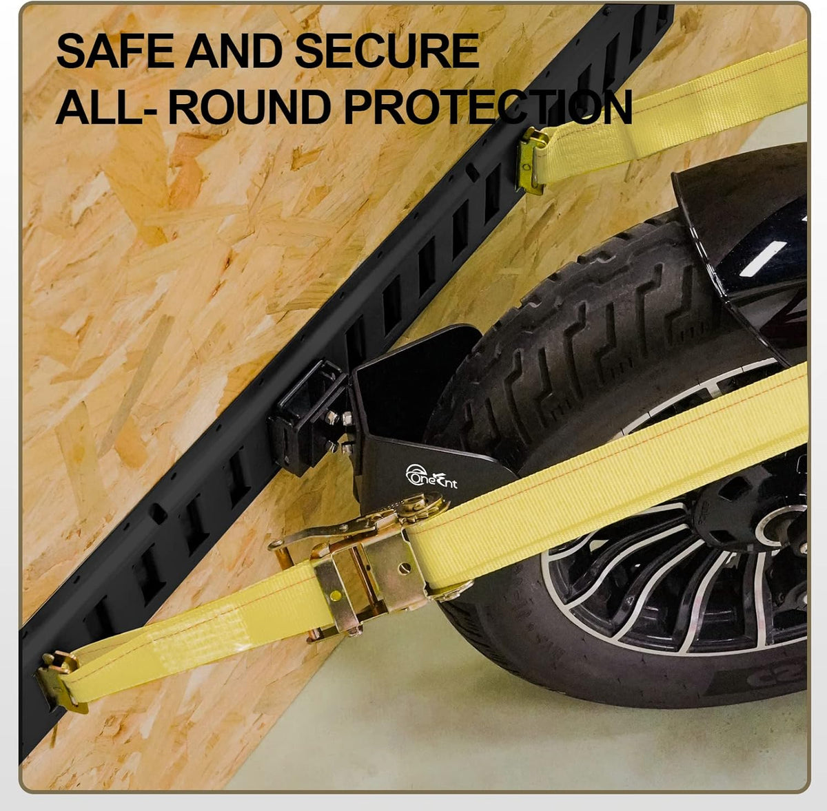 4 Pack E-Track Wheel Chock for E-Track System |E Track Motorcycle Wheel chocks for Dirt Bikes|E-Track Accessories for Enclosed Trailer E-Track Wall Mount Motorcycle Tire for Garages Trailers