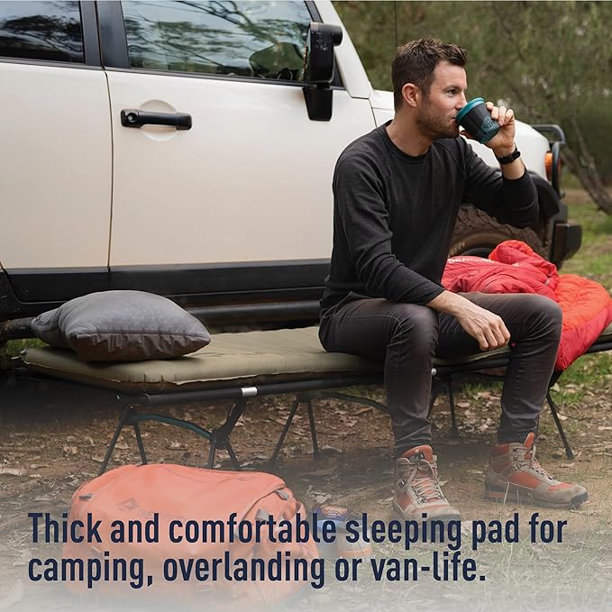 Sea to Summit Camp Plus Self-Inflating Foam Sleeping Mat for Camping, Rectangular - Large (79 x 25 x 3 inches)