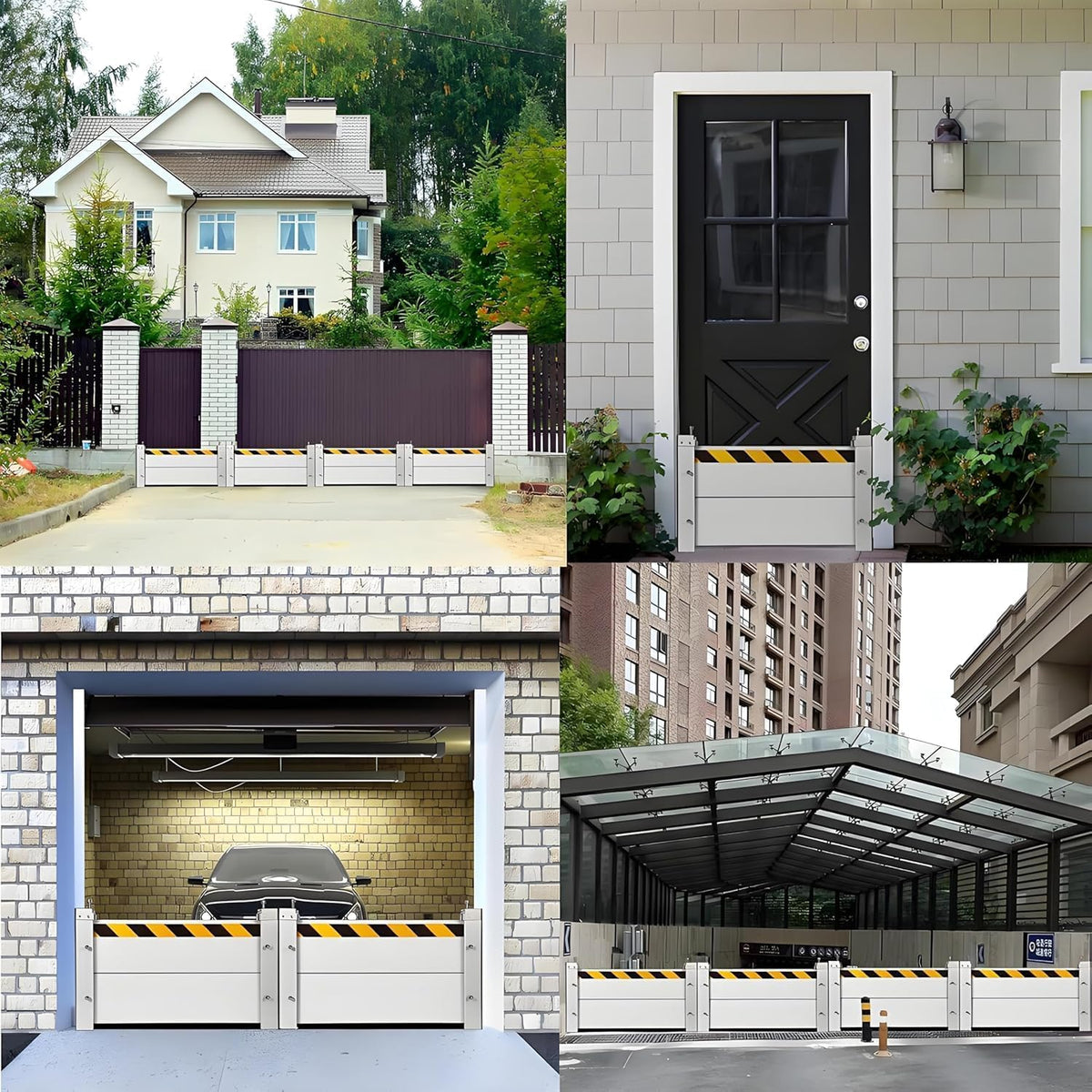 Flood Barriers for Home Exterior - Aluminum Alloy Outdoor Easy Flood Barrier Garage Doors Water Barriers for Flooding,H23.6 Inch/L3.5FT