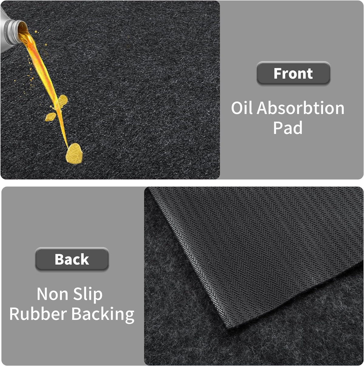 HOMBYS Extra Large Garage Floor Mat for Under Car,Floor Mats for Garage with Rubber Backing,Non Slip Garge Rug,Waterproof Backing Garage Carpet,Motorcycle Absorbent Oil Spill Mat,7'9"x16'