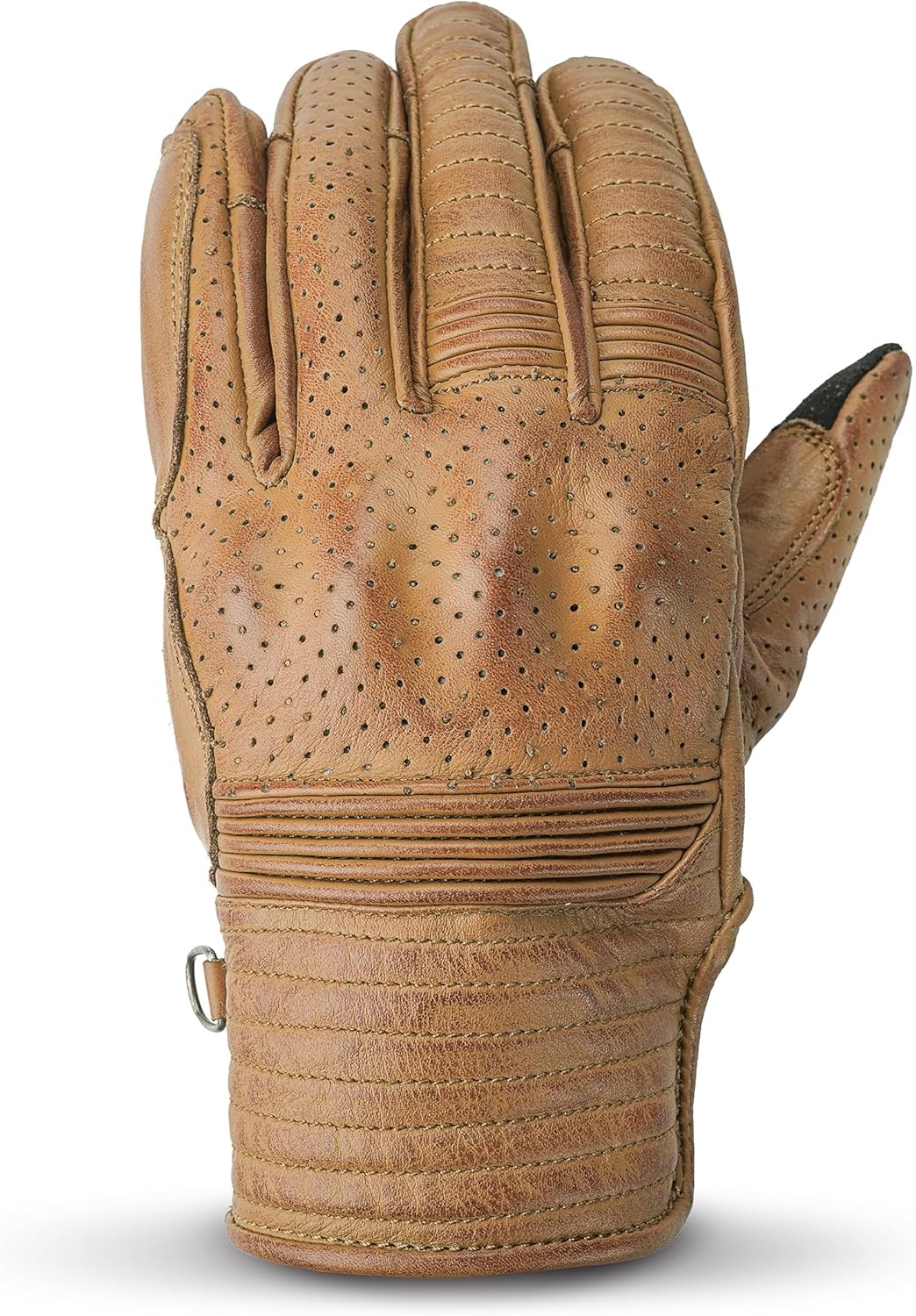 Leather Motorcycle Gloves with Adjustable Fitting Bike Riding Gloves for Riders