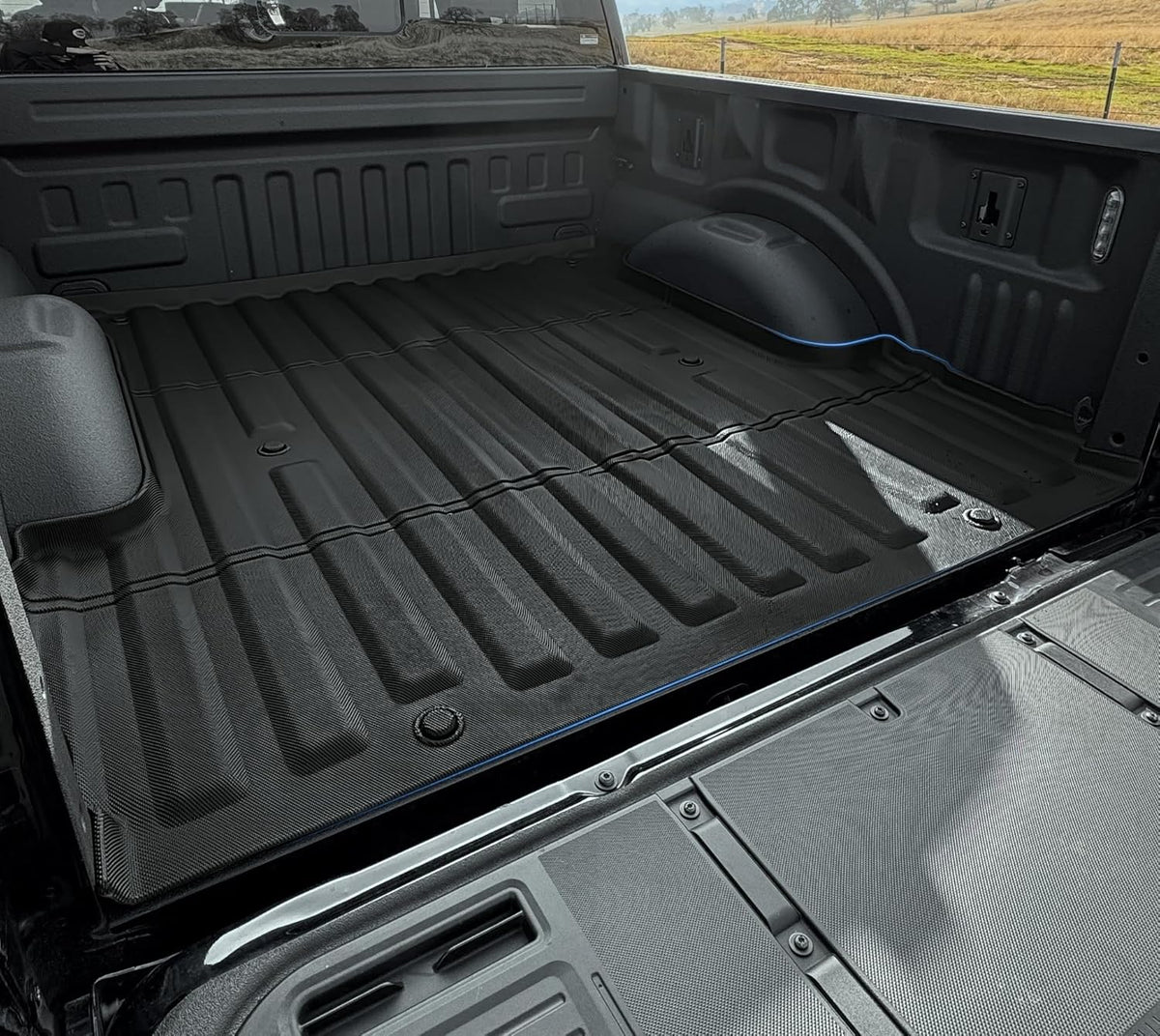 OEDRO Truck Bed Mat Fit for 2024 2025 Toyota Tacoma 5FT, TPE All Weather 2024 Tacoma 5FT Heavy Duty Pickup Bed Liner Accessories, Black