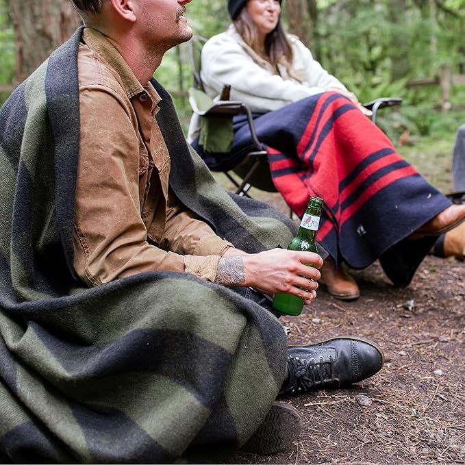 Arcturus Military Wool Blanket - Warm, Thick, Washable - Great for Outdoors, Camping, Stadium Blanket, Picnics, Travel - Car & Bushcraft Survival Kits