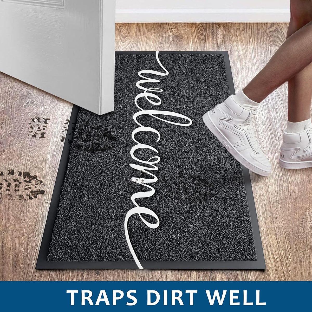 EARTHALL Funny Welcome Mats Outdoor, Front Door Mat for Outside Entry, Doormat Outside/Inside Entrance, Front Door Rugs for Entryway Indoor, Outdoor Mats for Home Entrance, Front Porch Decor 20"x32"