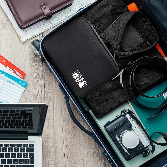 SELLYFELLY Electronics Organizer Travel Universal Cable Organizer Bag Waterproof Electronics Accessories Storage Cases for Cable, Charger, Phone, USB, SD Card, Hard Drives, Power Bank, Cords
