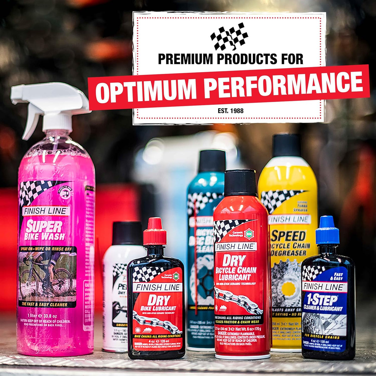 Finish Line WET Bike Lubricant Squeeze Bottle, 8 oz.
