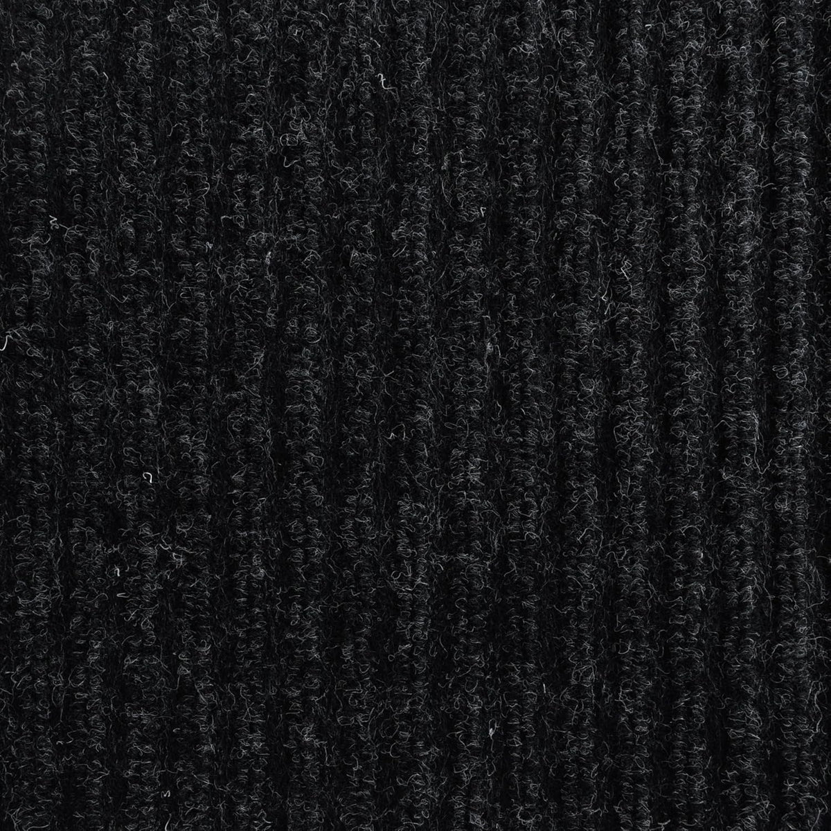 iCustomRug Spartan Weather Warrior Indoor/Outdoor Utility Ribbed Carpet Runner with Non-Slip Thermoplastic Rubber Backing, 28in X 50ft in Black