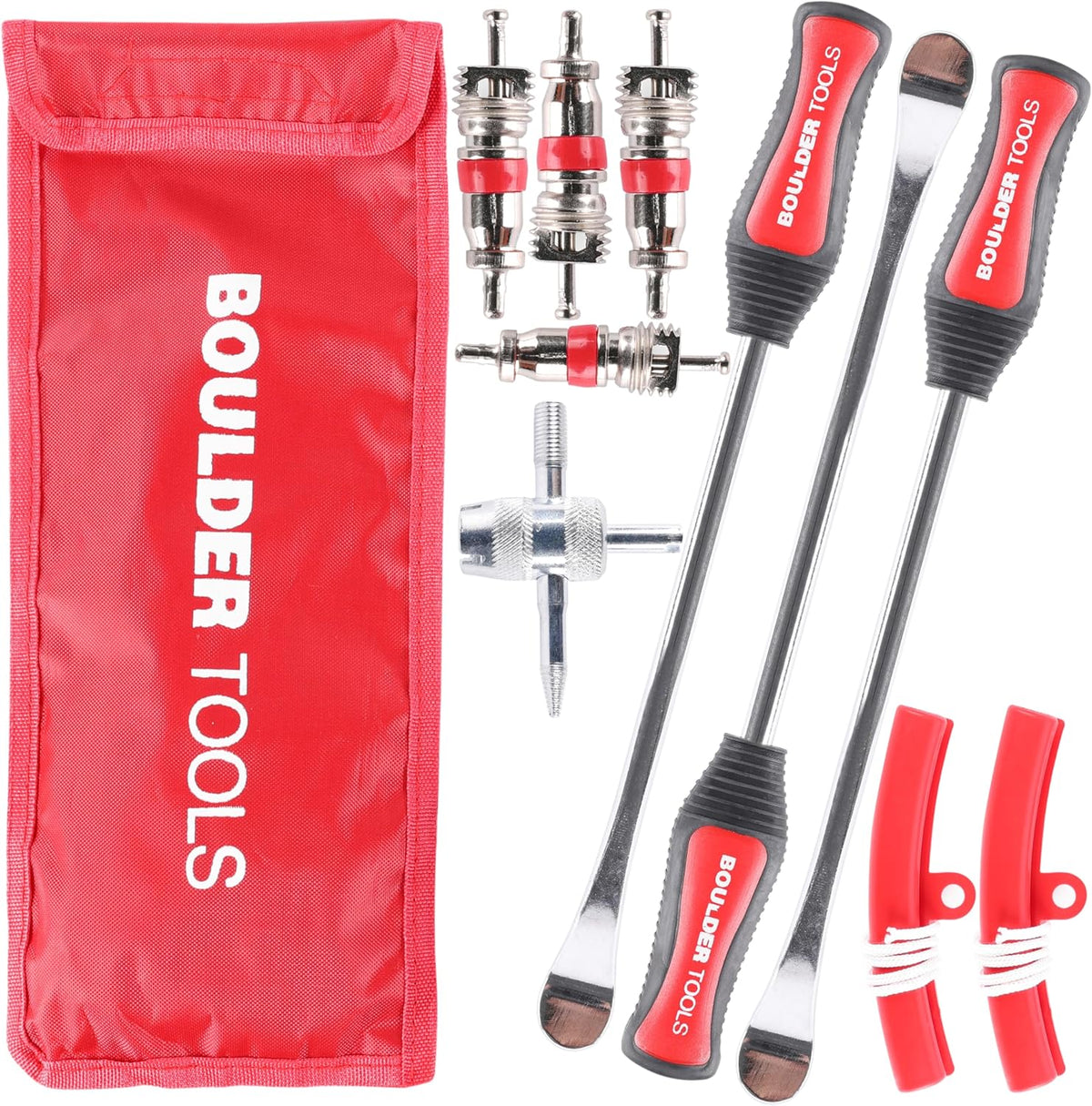 Boulder Tools Tire Spoons - Tire Changing Tool - Motorcycle Tire Spoons - Durable, Easy-to-Use for Safe & Quick Tire Repair - Dirtbike Tire Spoons - Comprehensive Tool Kit