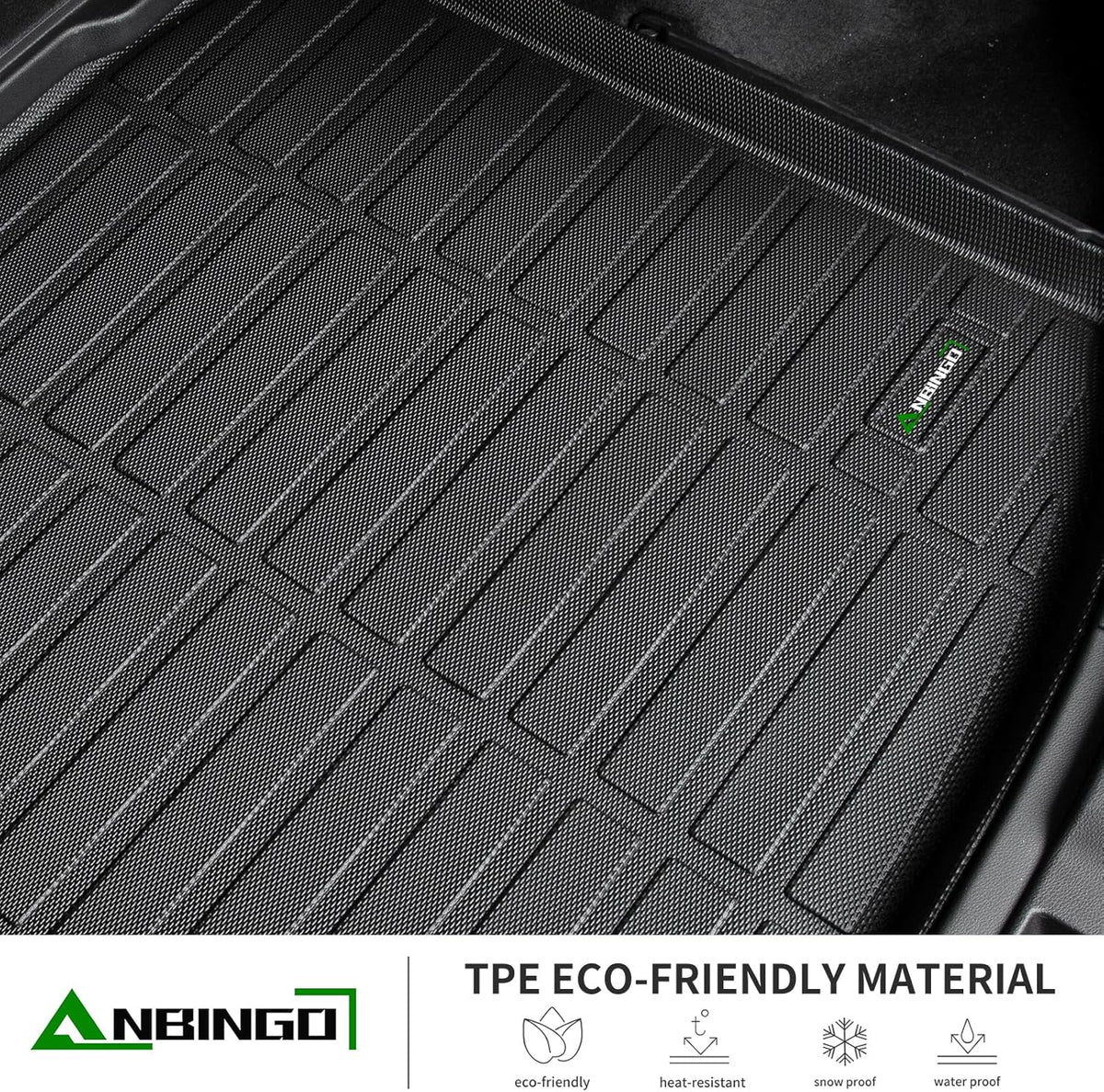ANBINGO®-Floor Mats & Cargo Liner Custom for 2010-2015 RX / RX350 / RX450h All Weather Protection TPE Heavy Duty Non-Slip Automotive RX Floor Liners Fits Full Set RX350 Accessories, Black