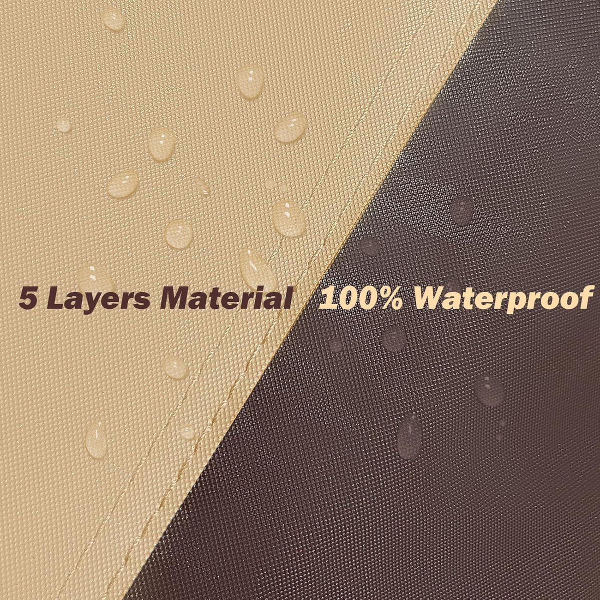 Car Cover Waterproof All Weather Compatible with Jeep Grand Cherokee, Outdoor Anti-UV Sun Rain Protection Full Exterior Cover (Camel with Brown)