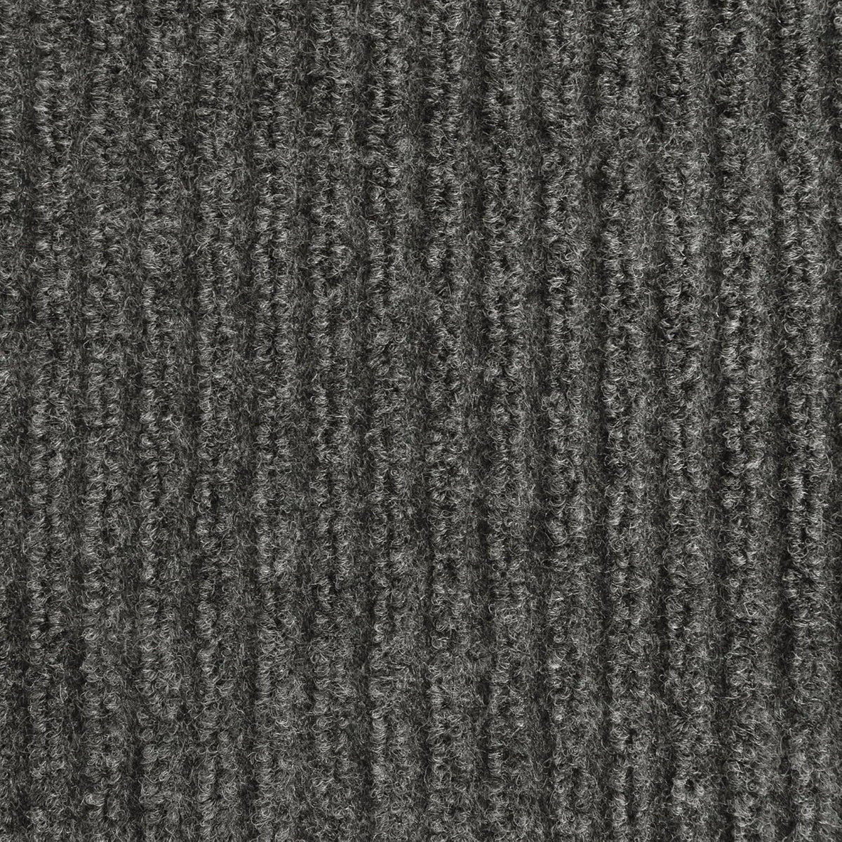 iCustomRug Spartan Weather Warrior Indoor/Outdoor Utility Ribbed Carpet Runner with Non-Slip Thermoplastic Rubber Backing, 3ft X 56ft in Charcoal
