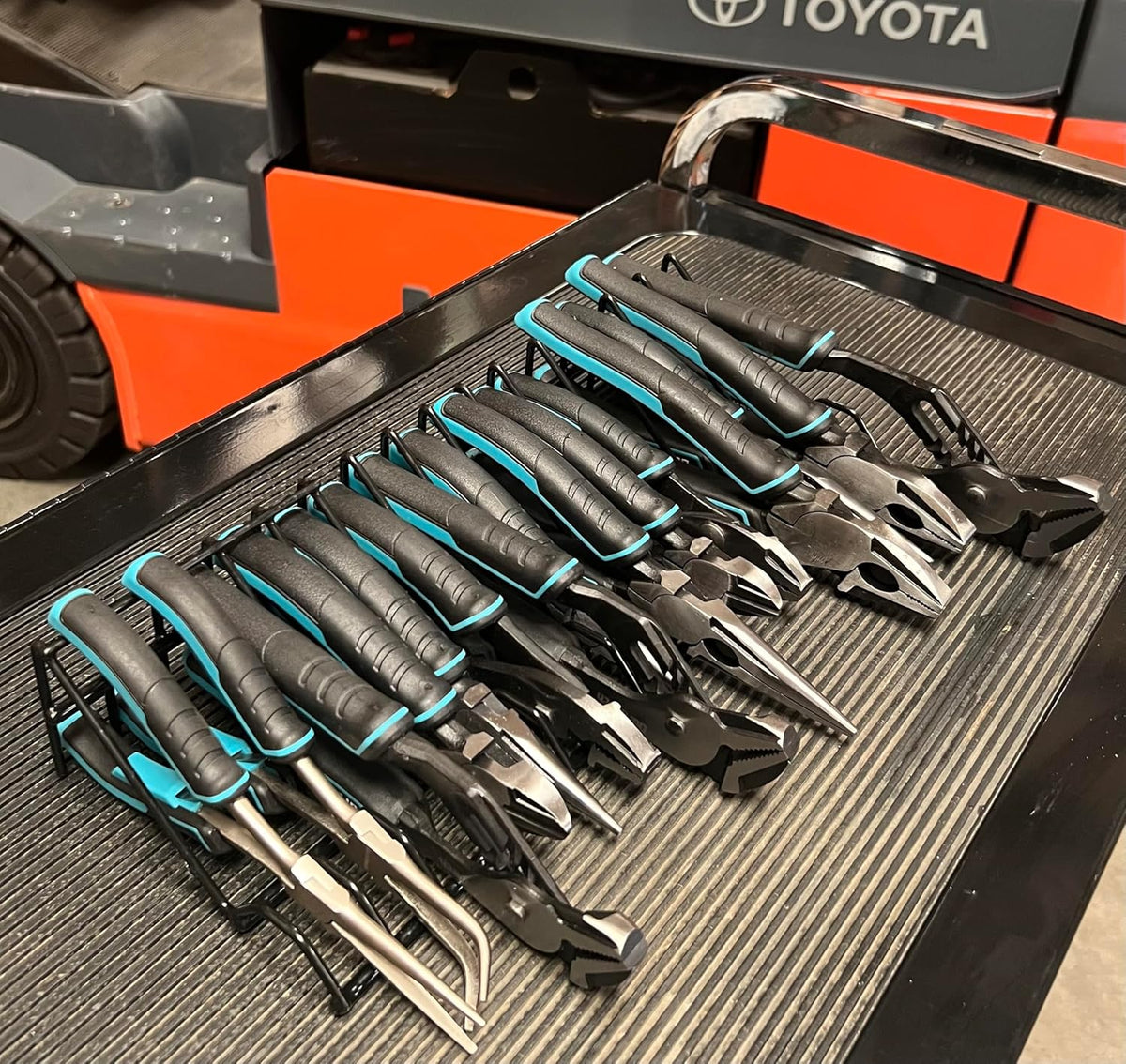 Plier Organizer Rack for Tool Box Storage, Holds Regular and Wide Handle Pliers, Fits Toolbox or Chest Drawers, Durable and Space-Saving Design by MLTOOLS