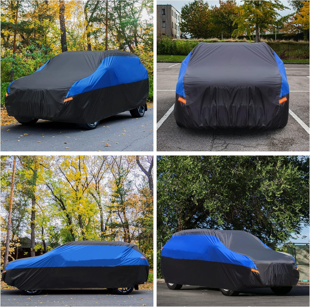 SUV Car Cover Waterproof All Weather,Cover Full Exterior Cover Windproof Outdoor Full Car Cover UV/Snow/Hail/Dust Protection Fit SUV Jeep-Length 190" to 200"