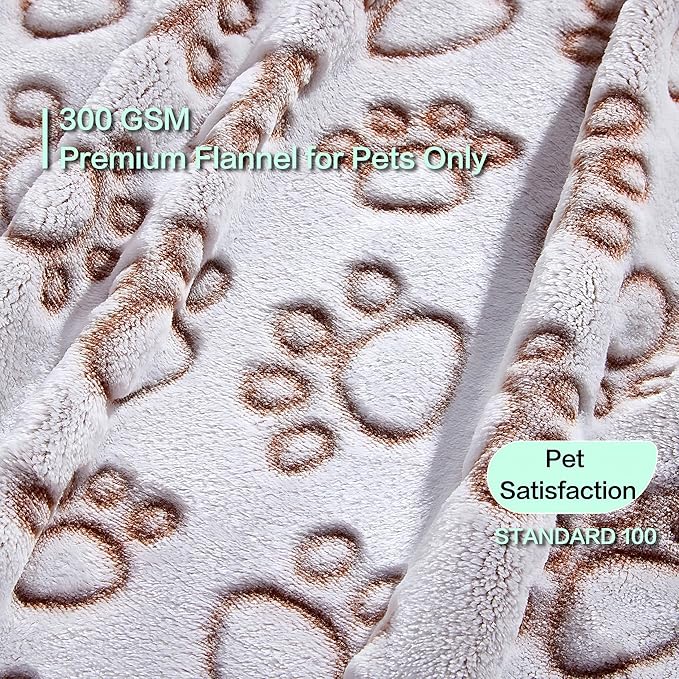 Stuffed Brown Soft Dog Blanket for French Bulldog Gifts, 32x40 inches, Premium Brown Flannel Fleece Blanket, Newborn Puppy Kitten Boy Essentials